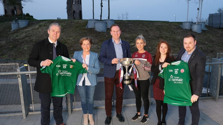 Jarlath Burns, Ulster GAA Cultural Committee Chairman, Collette Hurl and Donal McAnallen, Campa Chormaic, Gráinne Ní Chatháin, Slaughtneil, Siobhan Hughes and Marty Gormley, Campa Chormaic, pictured at the launch of Campa Chormaic 2019.