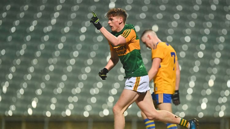 Kerry's Cian McMahon celebrates at the LIT Gaelic Grounds.