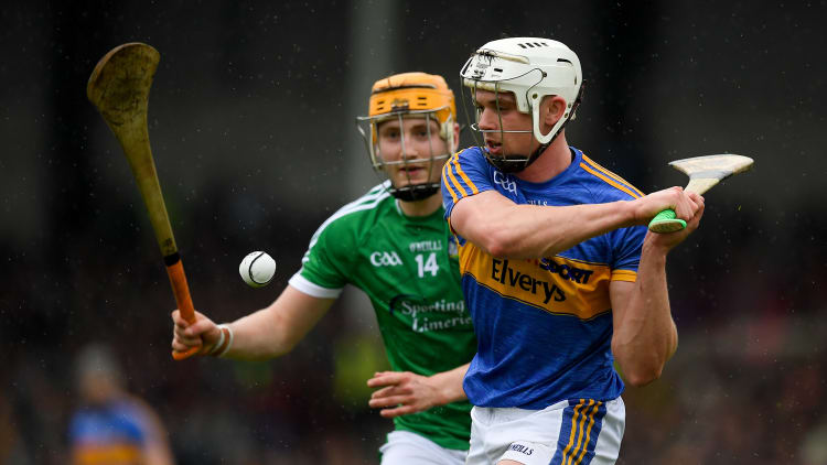 Ronan Maher of Tipperary in action against Seamus Flanagan of Limerick during the 2018 Munster Senior Hurling Championship.