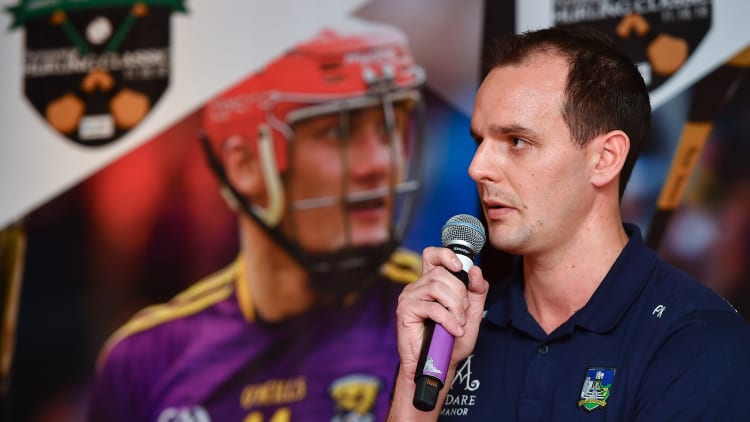 Limerick selector Paul Kinnerk pictured at the launch of the 2018 Fenway Hurling Classic.
