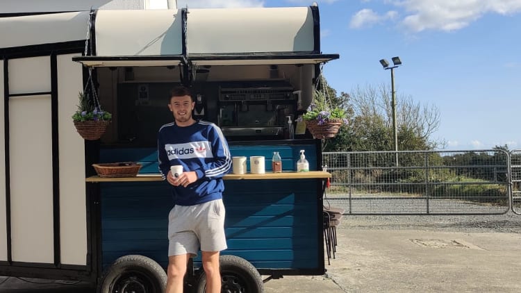 Joe O'Connor pictured at the Divil's Brew coffee stall in Wexford.
