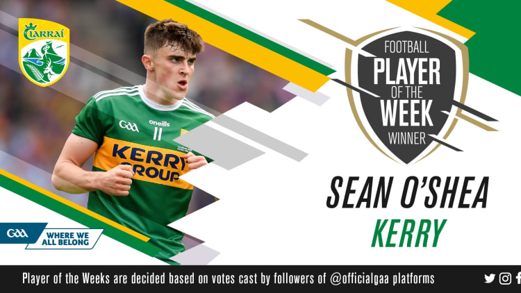 GAA.ie Footballer of the Week Sean O'Shea.