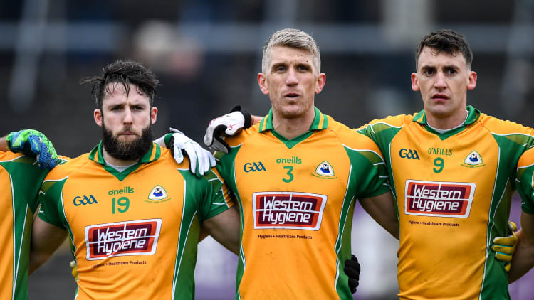 Micheal Lundy, Kieran Fitzgerald, and Ronan Steede pictured before Corofin's AIB All Ireland Club Semi-Final against Nemo Rangers at Cusack Park, Ennis.