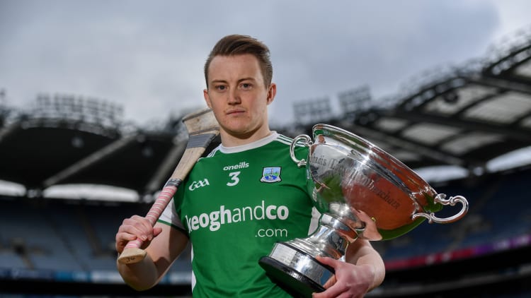 Fermanagh hurler Rory Porteous pictured at the launch of the Lory Meagher Cup last week.