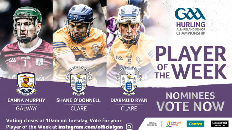 Galway's Eanna Murphy and Clare duo Shane O'Donnell and Diarmuid Ryan.